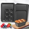 Angel Sar 6-Piece Carbon Steel Nonstick Bakeware Set, Stackable Baking Pans with Cookie Sheets, Roaster Pan, Square Pan, Loaf Pan, Muffin Pan - 2 of 4