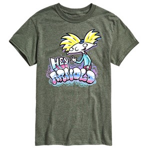 Men's - Hey Arnold! - Airbrush Arnold Short Sleeve Graphic T-Shirt - 1 of 4