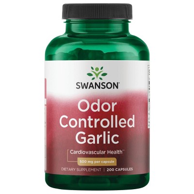 Swanson Odorless Garlic 500 mg 200 Capsules.