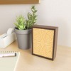 Little Dean Yellow mustard boho stripe Framed Mini Art Print 4" (H) x 3" (W) x 1" (D) - Society6 - 2 of 3