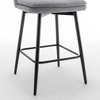 PAGED Swivel Bar Stools Set of 2, 360°Swivel Upholstered Island Chairs with Metal Legs for Kitchen Island, Dining Room - 4 of 4