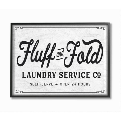 Stupell Industries Fluff And Fold Laundry Room Vintage Country Sign ...