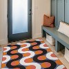 HomeStock Outdoor Washable Jupiter Orange & Pink 3' X 5', Machine Woven with Printed Designs, Coastal - 3 of 4