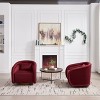 Sapphtopaz 1pc 360-degree Swivel Barrel Chair Accent Chair with Teddy Upholstery, Pumpkin-Shaped Living Room Chair Comfy Chair for Living Room - 4 of 4
