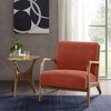COWLOWN Mid Century Lounge Chair, Solid Wood Frame Accent Chair with Textured Upholstery - 2 of 4