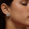 SOHI Women's Crystal Silver The Small Crystalized Stud Earrings - 3 of 4