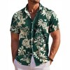 COOFANDY Men's Hawaiian Shirt Short Sleeve Floral Button Down Shirts Tropical Holiday Beach Shirts - 2 of 4