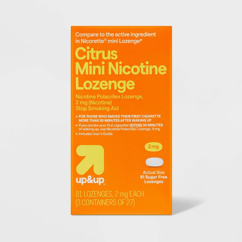 Nicotine 2mg Mini Lozenge - Citrus - 81ct - up &#38; up&#8482;, 1 of 8