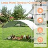 Metal Chicken Coop, Large Chicken Run with Double Door and Upgrade Tri-Supporting,  Chicken Runs for Yard with Cover, Outdoor Poultry Pen - 4 of 4