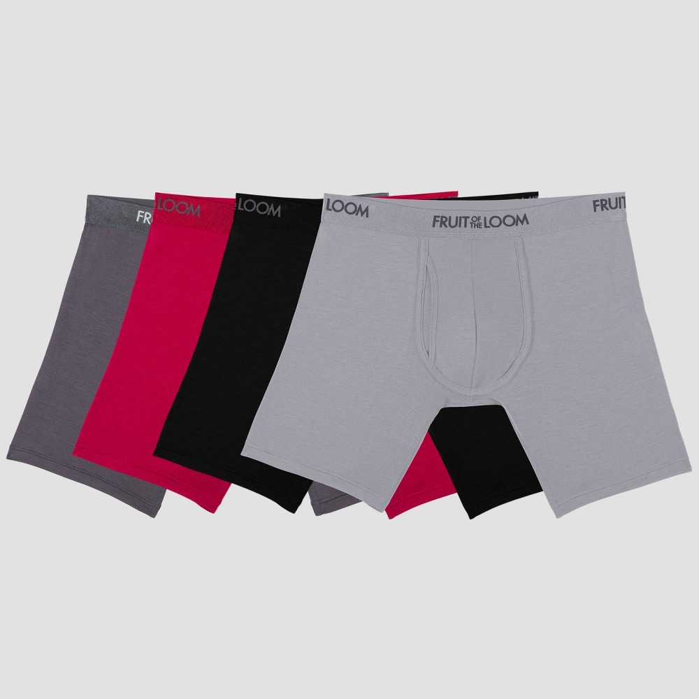 Fruit of the Loom Men's Comfort Supreme Boxer Briefs - L, MultiColored
