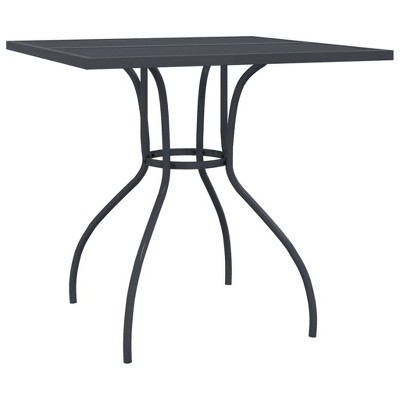 vidaXL Patio Table, Anthracite 31.5"x31.5"x28.5" Steel Mesh