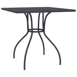 vidaXL Patio Table, Anthracite 31.5"x31.5"x28.5" Steel Mesh - 1 of 4