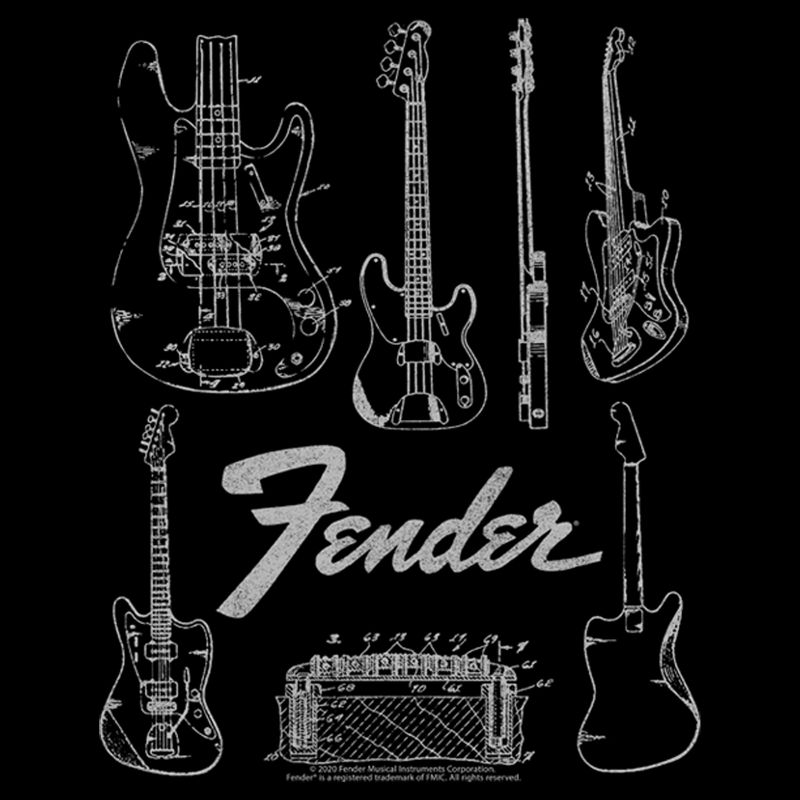 Men's Fender Guitar Chart Sweatshirt, 2 of 5