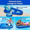 Jasonwell Ultimate 2-in-1 Pool Float Lounge, Extra Large, Inflatable Pool Float for Adults with Adjustable Backrest & Cupholder, Blue - 3 of 4