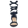Allegra K Women's Open Toe Block Heel Lace Up Sandals - 2 of 4