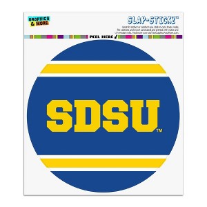 South Dakota State University Stripes Automotive Car Window Locker Circle Bumper Sticker - 1 of 4
