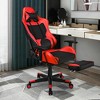 Costway Massage Gaming Chair Recliner Racing Chair w/ Massage Lumbar Support & Footrest - 4 of 4