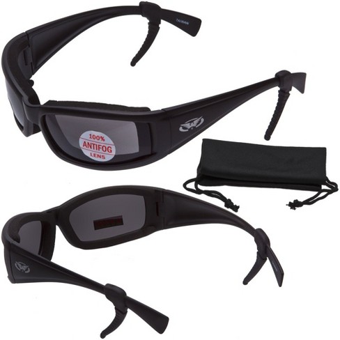 Global Vision Stray Cat Safety Motorcycle Glasses with Yellow, Smoke Lenses  & Micro-fiber Pouch