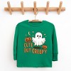 The Juniper Shop Cute But Creepy Ghost Youth Long Sleeve Tee - L - Kelly - 2 of 4