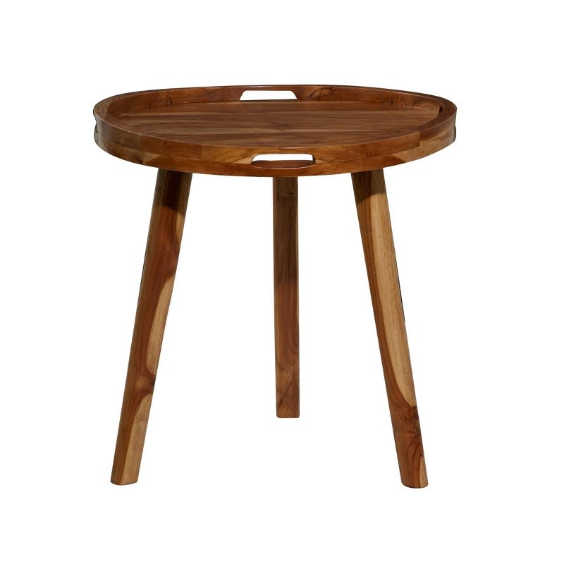 Contemporary Teak Wood Tray Accent Table Brown - Olivia &#38; May, 1 of 8