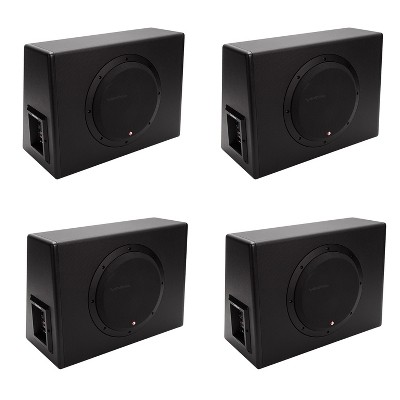 New Rockford Fosgate P300-10 10-inch 300 Watt Single Powered Subwoofer Sub Enclosure (4 Pack)