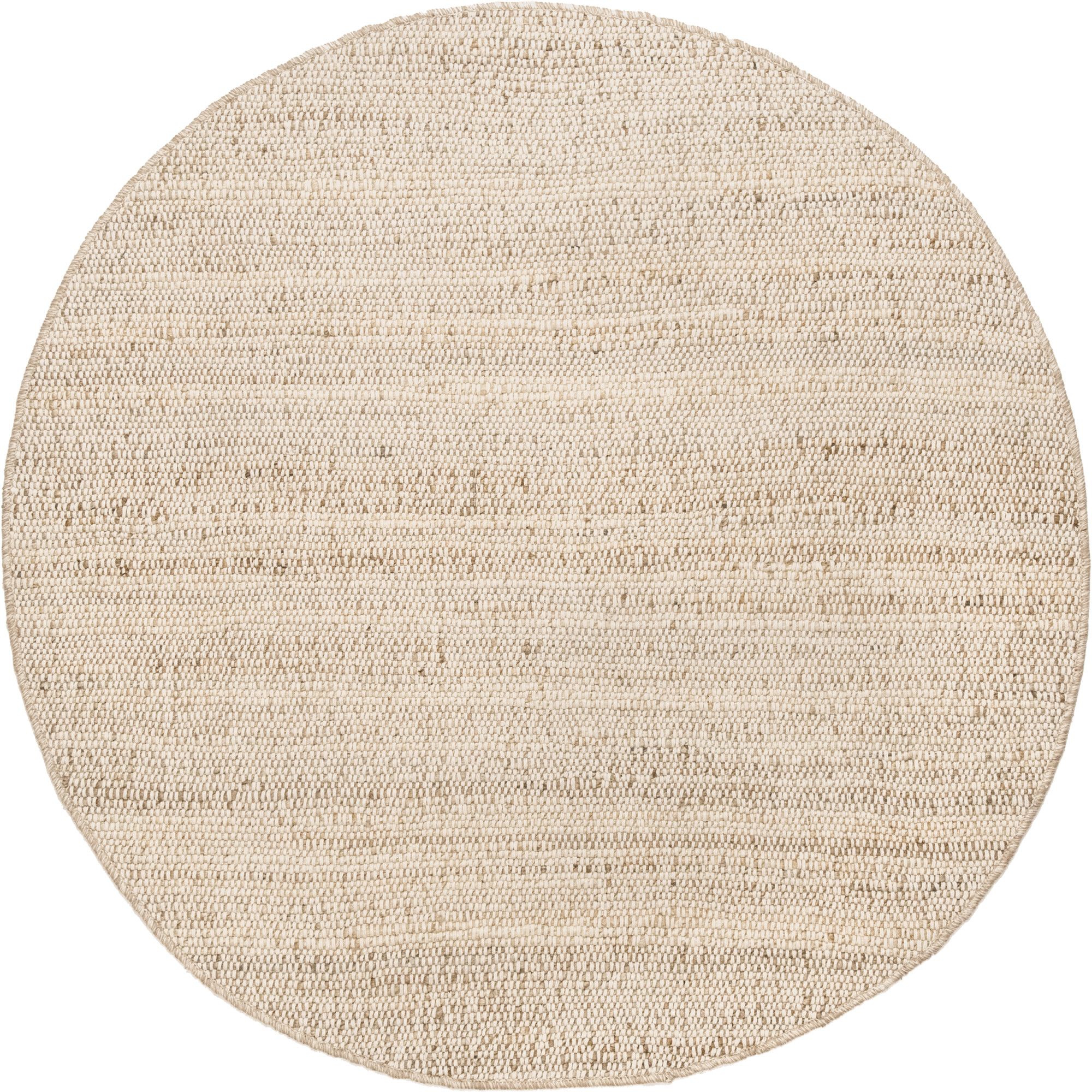 Nuloom 8 Round Elfriede Jute & Cotton Hand Woven Indoor Area Rug, Natural, Solid Rustic Farmhouse Style Natural Fiber Bedroom, Living Room,