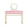 Okak Contemporary Vanity Desk with Mirror, Makeup Vanity with Adjustable LED,Dressing Table with 7 Drawers for Bedroom - 2 of 4