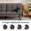 Dyonery 71" Convertible Futon Sofa Bed,Modern Linen Futon Couch with Detachable Cushion,Adjustable Backrest & Armrest - 4 of 4