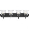 Progress Lighting, Calhoun Collection, 4-Light Vanity Light, Matte Black, Clear Glass, Material: Steel - 4 of 4