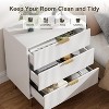 Modern 3 Drawer Dresser for Bedroom with Gold Handle and Large Drawer, Wood Double Chest of Drawers and Storage Organizer for Home - 4 of 4
