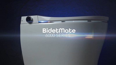 BidetMate 6000 Series White Elongated Smart Toilet with Remote