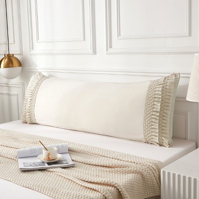 Macrame Tassel Pillowcases – Soft Decorative Pillow Covers with Fringe, Boho Style Deep Pocket Design, Queen/King/Body Options