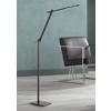 Possini Euro Design Barrett Modern Floor Lamp 53" Tall Anodized Black Metal LED Adjustable Touch On Off for Living Room Reading Bedroom Office House - 2 of 4