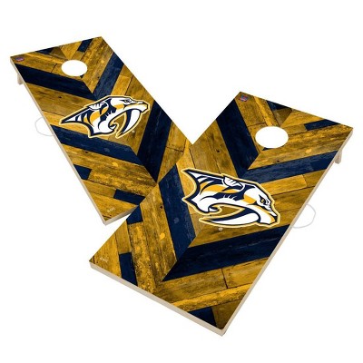 NHL Nashville Predators 2'x4' Solid Wood Cornhole Board