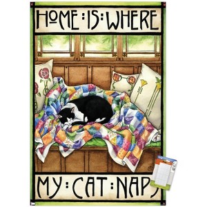 Trends International Meredith Dillman - Home Is Where My Cat Naps Unframed Wall Poster Prints - 1 of 4