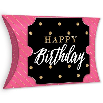 Big Dot Of Happiness Chic Happy Birthday - Pink, Black And Gold - Favor ...