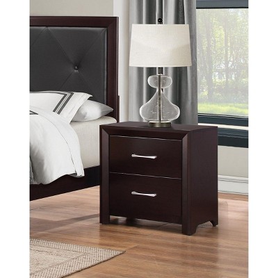 NicBex Nightstand with Drawers,Side Table with Wood Frame and Pulls,Modern Bedside Table for Bedroom,Living Room