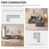 116" Upholstered Modular L-Shaped Sectional Sofa, 5-Piece Free Combination Foam-Filled Floor Couch Set - 2 of 4