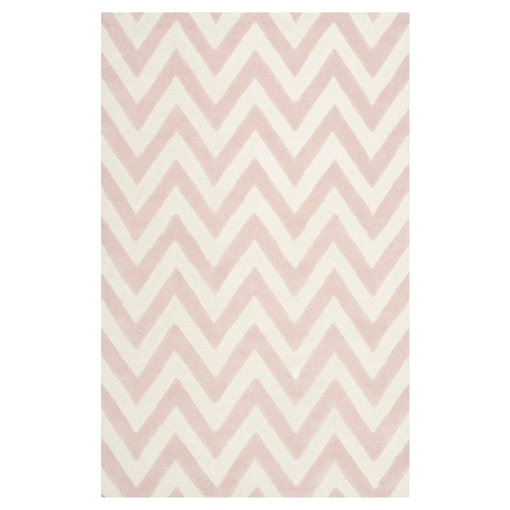 Dalton Textured Rug - Light Pink / Ivory (5' X 8') - Safavieh