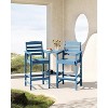 BI&SEA High chair with connecting tray, 24 inch HDPE pole high outdoor chair, suitable for balcony, outdoor - 2 of 4