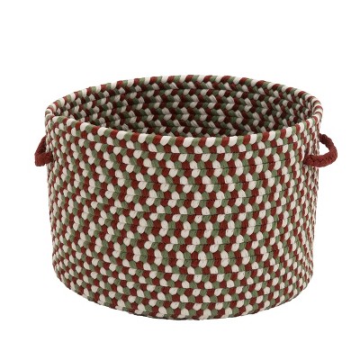 Colonial Mills Holiday Multi Decorative Braided Basket, 14"x14"x10"