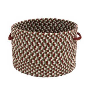 Colonial Mills Holiday Multi Decorative Braided Basket, 14"x14"x10" - 1 of 4