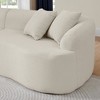Wooakway 27" x 104" Curved Modular Sectional Sofa in Soft Lambs Wool Fabric Modern Minimalist Design Compressed No Assembly Required Brown - 4 of 4