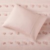 SEVOBAL Bedding Sets, Twin XL Clip Jacquard Comforter Set with Pompom Details for Elegant Bedrooms, Pink, 18.5"*9.84"*9.84" - 3 of 4