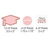 Big Dot of Happiness Rose Gold Grad - DIY Shaped 2025 Graduation Party Cut-Outs - 24 Count - 2 of 4