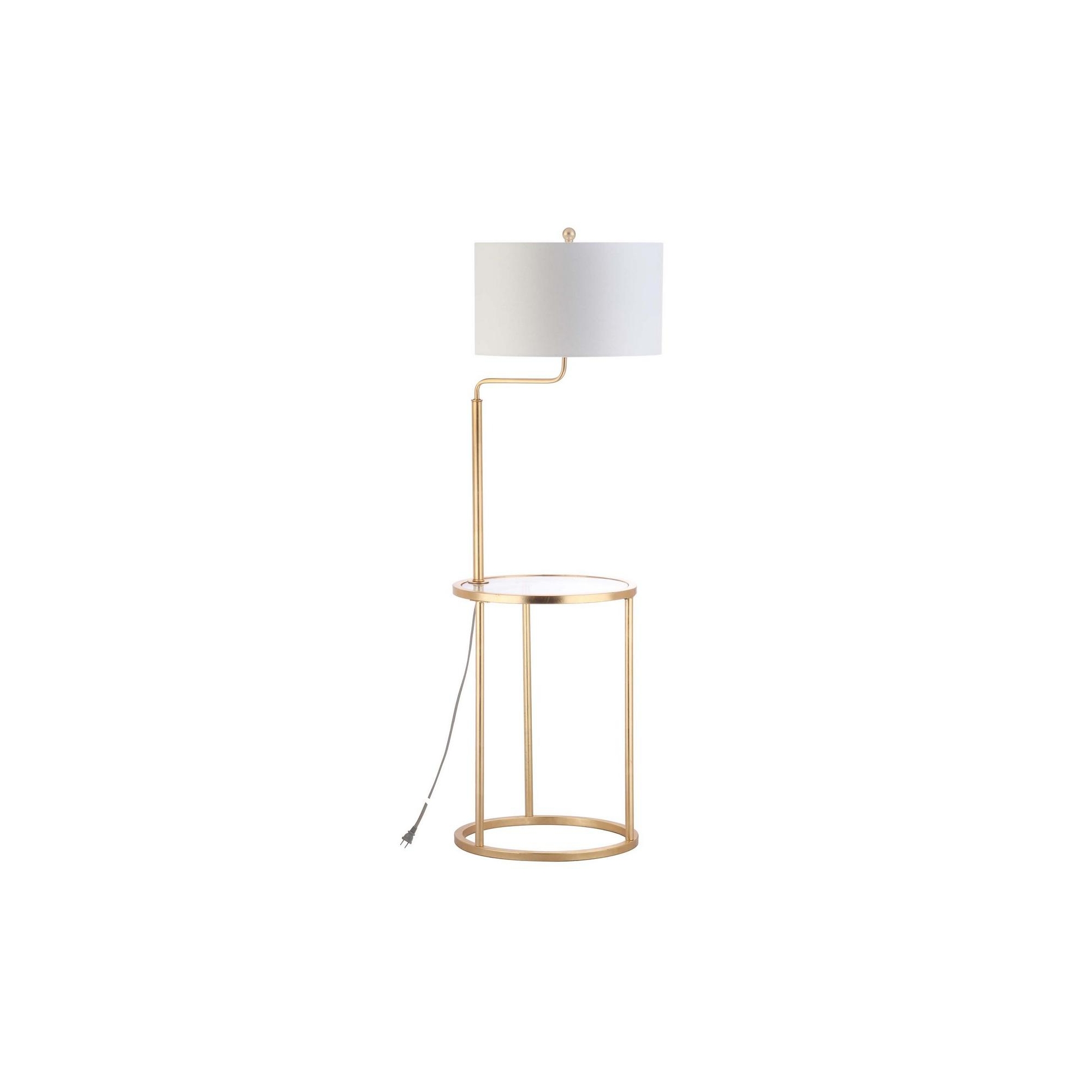 Crispin Floor Lamp Side Table - FLL4021 - Gold/Clear - Safavieh