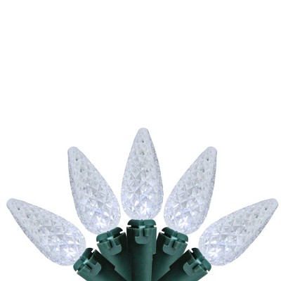 Vickerman 70 White LED C6 Christmas Lights - 33.75 ft Green Wire