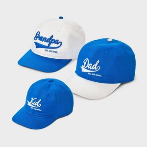 Men's 3pk Father's Day Baseball Hat - Goodfellow & Co™ Blue - 1 of 3