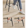 VASAGLE Bar Stools Set of 2, Counter Height Bar Stools with Back, Ergonomic Backrest, Synthetic Leather, Metal Legs, 24.4-Inch Tall Stools - 4 of 4