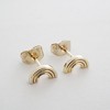 Mini Rainbow Stud Earrings in Gold, Rose Gold, Silver - Honeycat - image 3 of 4